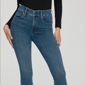 Good American Good Legs waist fray